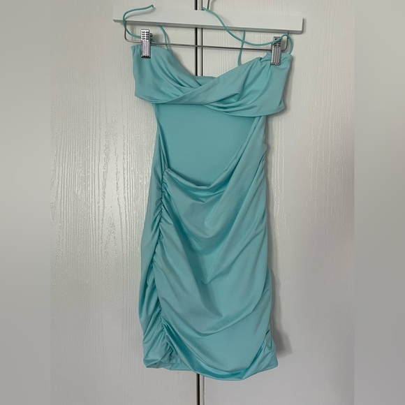 Dresses & Skirts - one shoulder twist cut out ruched bodycon dress